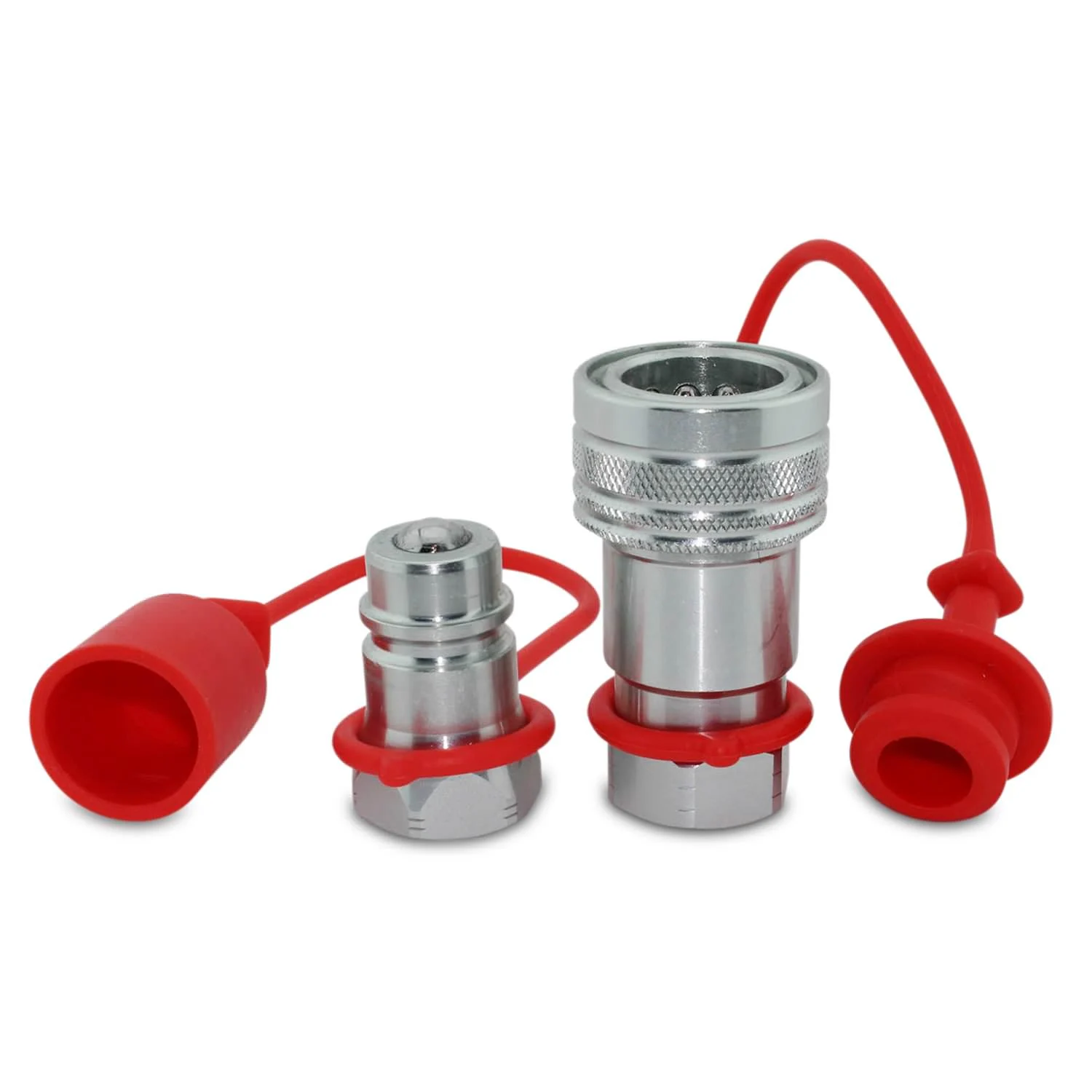 Quick disconnect hydraulic coupling set